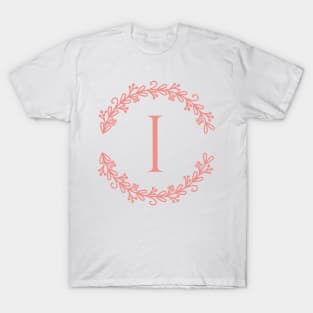 Pink Monogram- Letter I T-Shirt